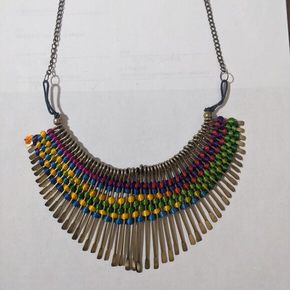 Handmade Bohemian Statement Necklace - Picture 3 of 3